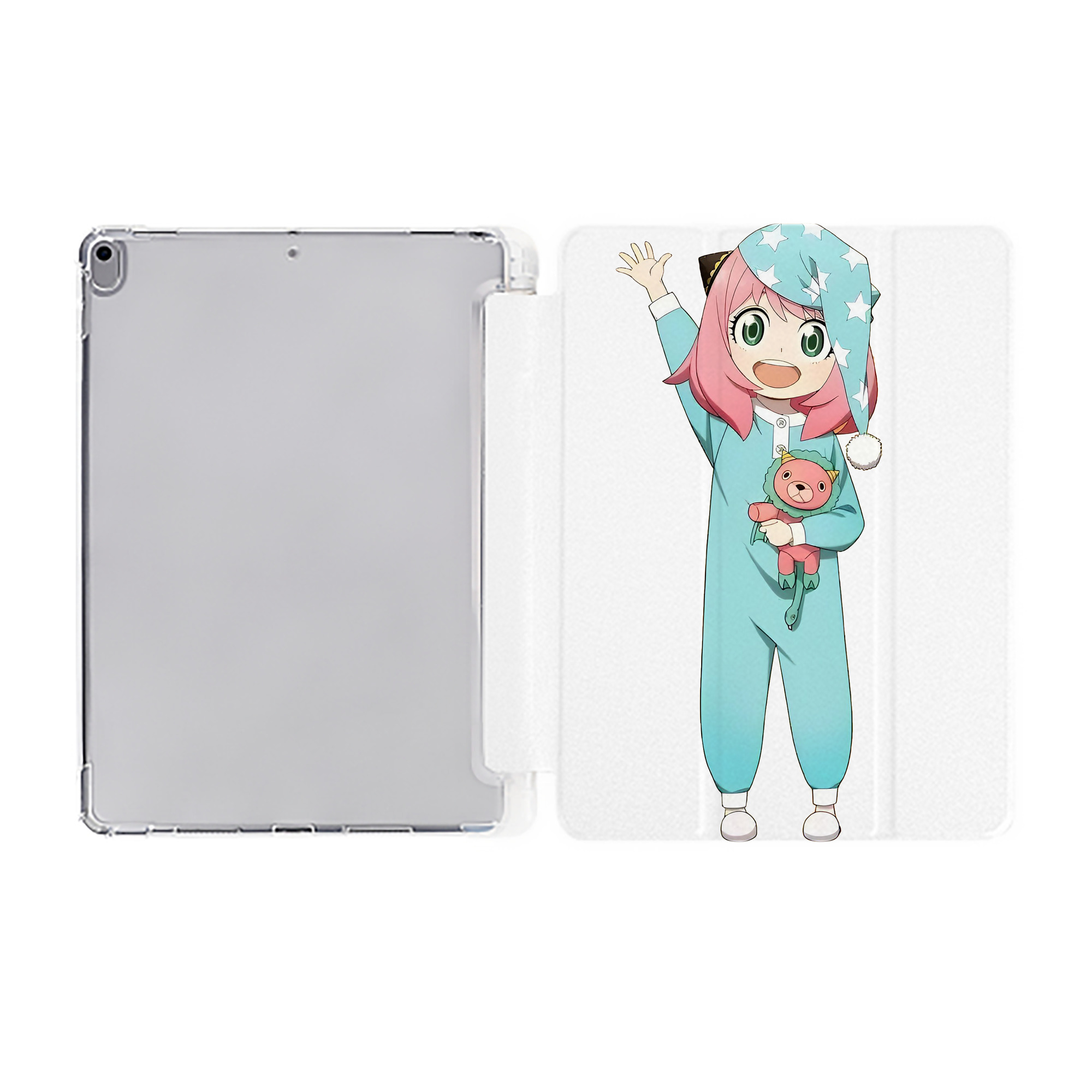（画像用） SPY×FAMILY间谍家家酒 IPad ケース ペン収納付き 三つ折りスタンド PUレザー×シリコン 対応機種9.5/10.5/10.9インチ